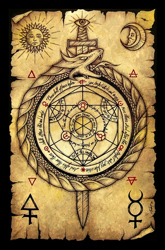 alchemy_scroll__ouroboros_circle_of_transmutation__by_tonelo_d9tflc6-fullview