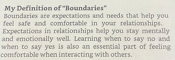 My Definition of Boundaries