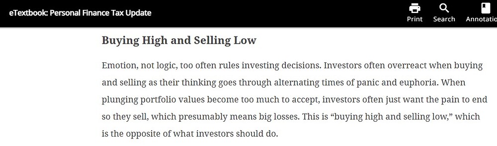 Buying High and Selling Low
