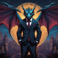 Dragon wearing suit 04
