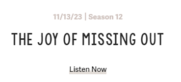 Joy of Missing Out