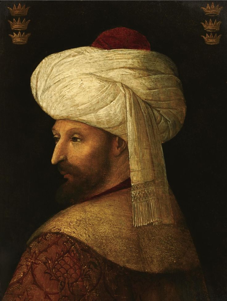 Portrait of Sultan Mehmed Khan II, the Conqueror, by a Follower of Gentile Bellini; ca_ 1510